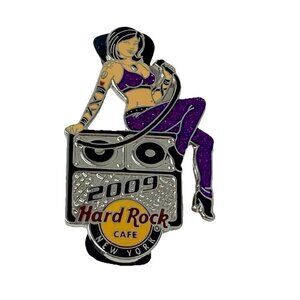 Hard Rock Cafe New York 2009 Tattoo Rock Chick Pin Limited Edition Of 300